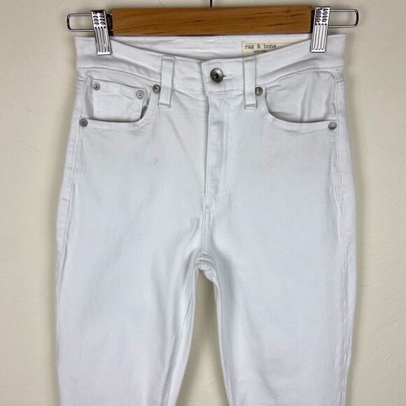 Rag & Bone Nina High-Rise Ankle Skinny Jeans - White - Picture 4 of 8